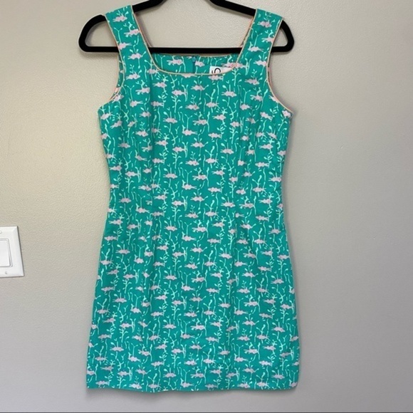 Lilly Pulitzer Go Fish Dress Teal - Picture 2 of 11